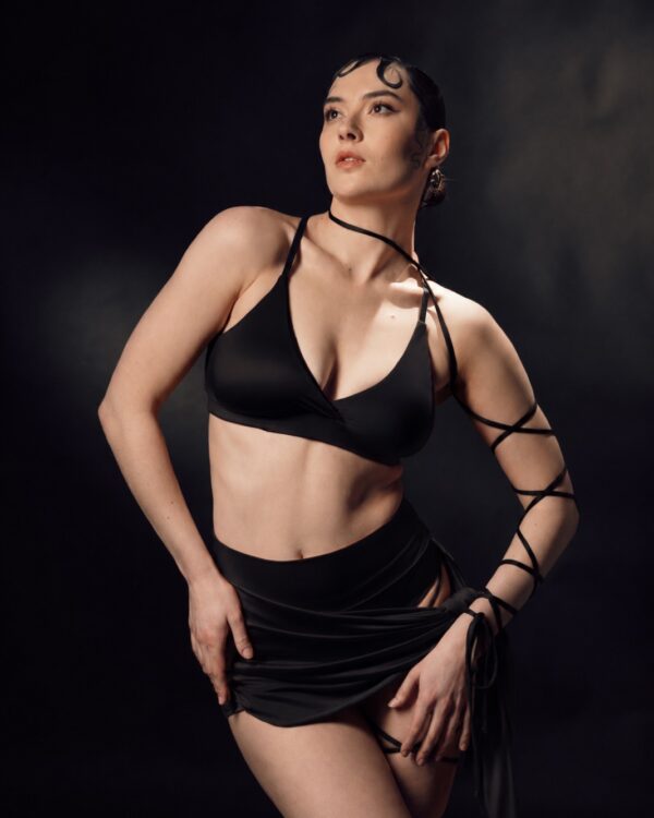 SKINN top — Black matte biflex
