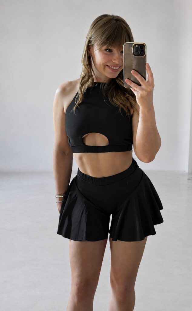 HALTER top — Black matte