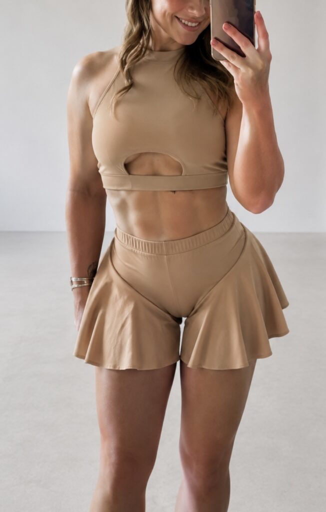 HALTER top — Nude