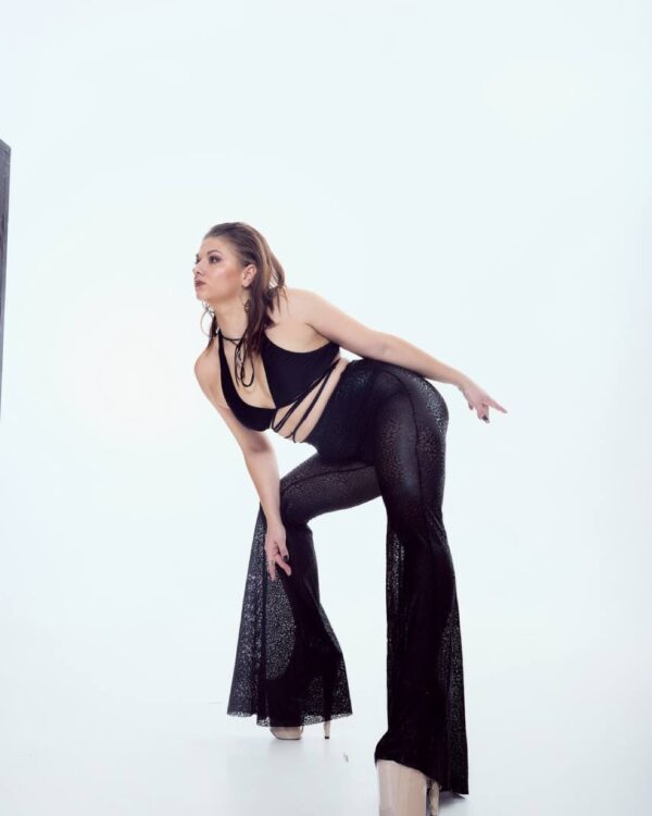 SILHOUETTE PANTS — Black mesh