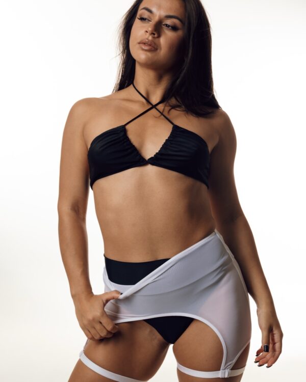 FRAME skirt — White mesh