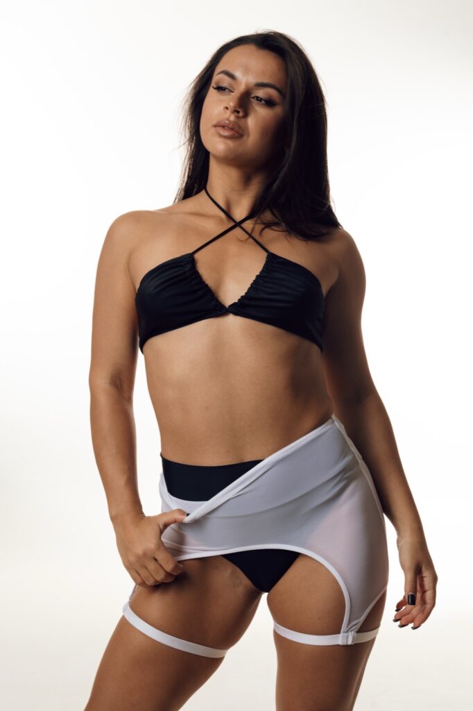FRAME skirt — White mesh