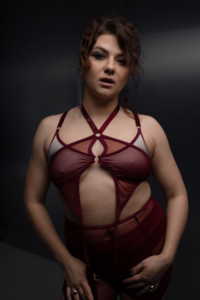 RITHUAL top — Burgundy mesh