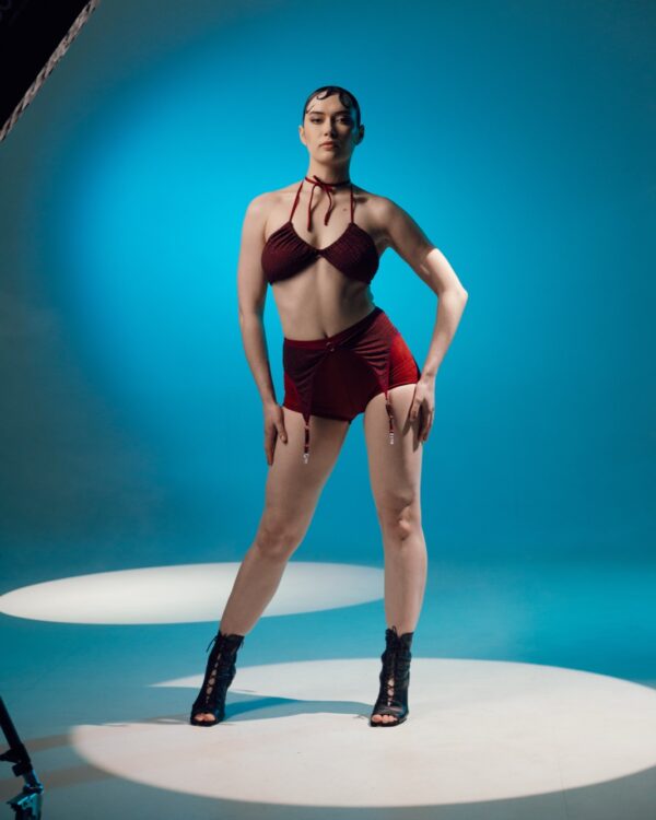 STARDUST top — Burgundy shine